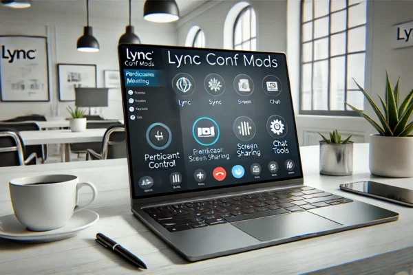 virtual meeting interface showcasing Lync Conf Mods