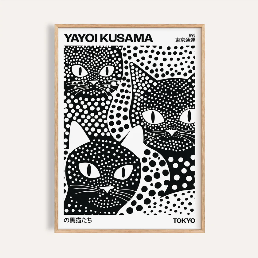 Yayoi Kusama Black Cats